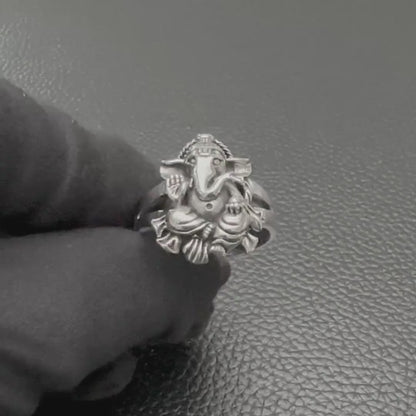 Ganesha Hinduism Elephant Head God Ganapati Hindi Deity Ring