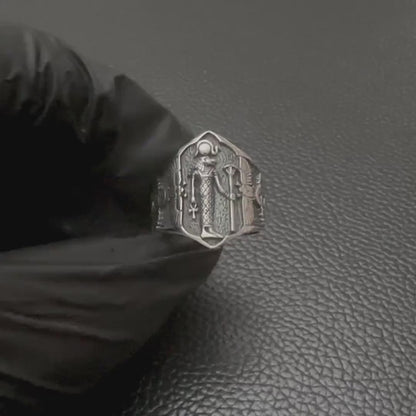 Sekhmet Egyptian Goddess Deity of War Talisman Ring