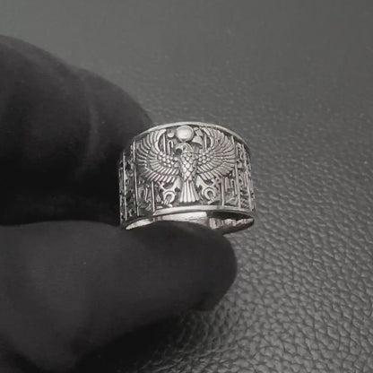 Horus Egyptian Sky God Falcon Ring