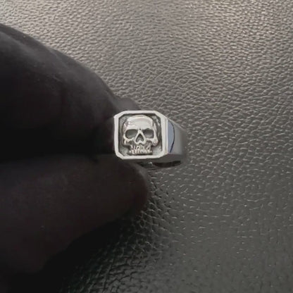 Skull Punk Gothic Pirate Skull Bones Biker Skeleton Ring