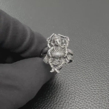 Ganesha Hinduism Elephant Head God Ganapati Hindi Deity Ring