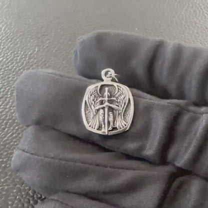 Handcrafted 925 Sterling Silver Archangel Pendant Saint Michael Christian Guardian ArchAngelo Amulet Pendant/Necklace Jewelry Gift by VINTZ