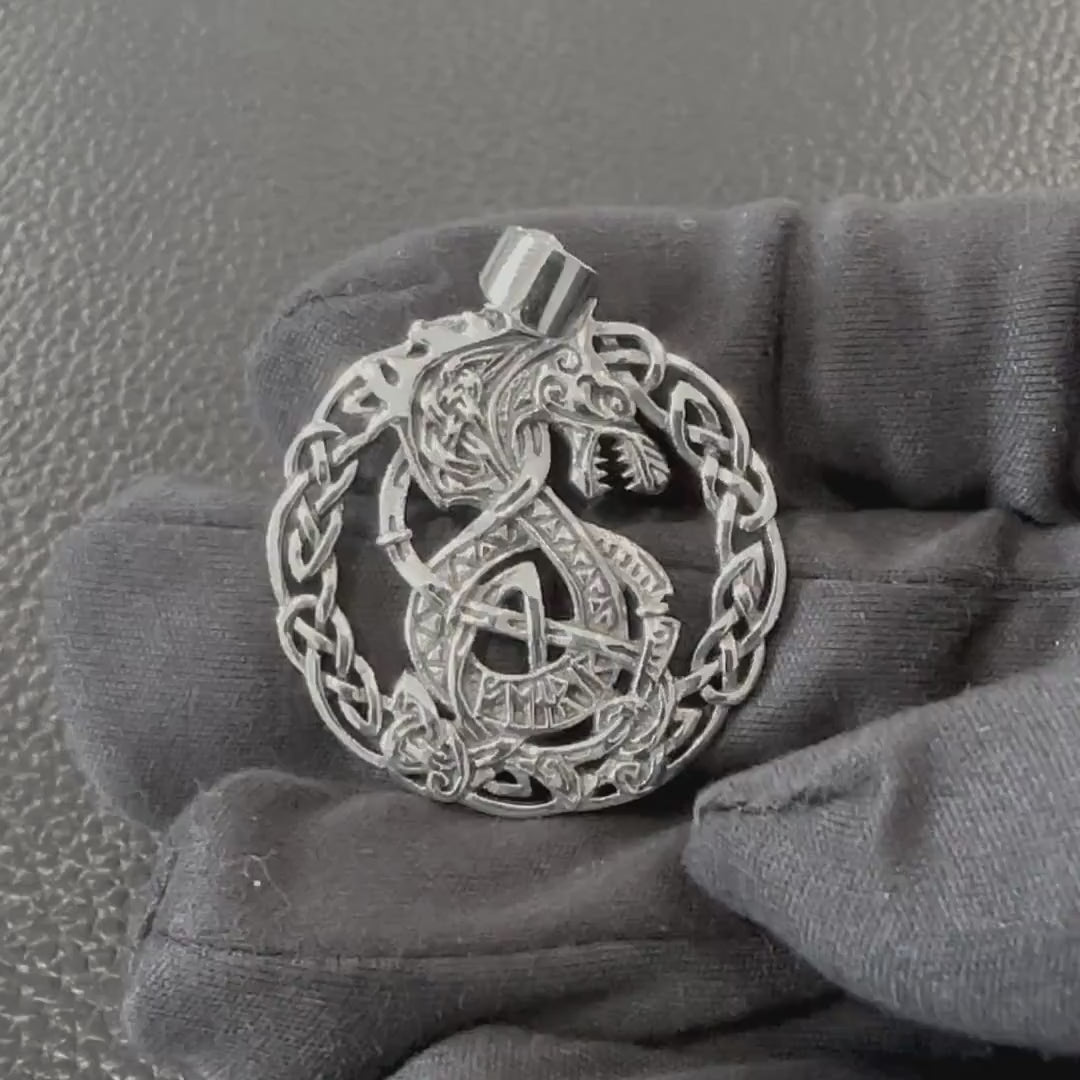 Handcrafted 925 Sterling Silver Dragon Pendant Mythical Monster Viking Celtic Dragon Pendant/Necklace Silver Jewelry Accessory Gift by VINTZ