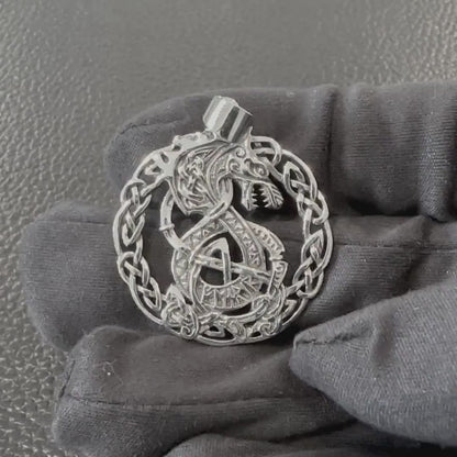 Handcrafted 925 Sterling Silver Dragon Pendant Mythical Monster Viking Celtic Dragon Pendant/Necklace Silver Jewelry Accessory Gift by VINTZ